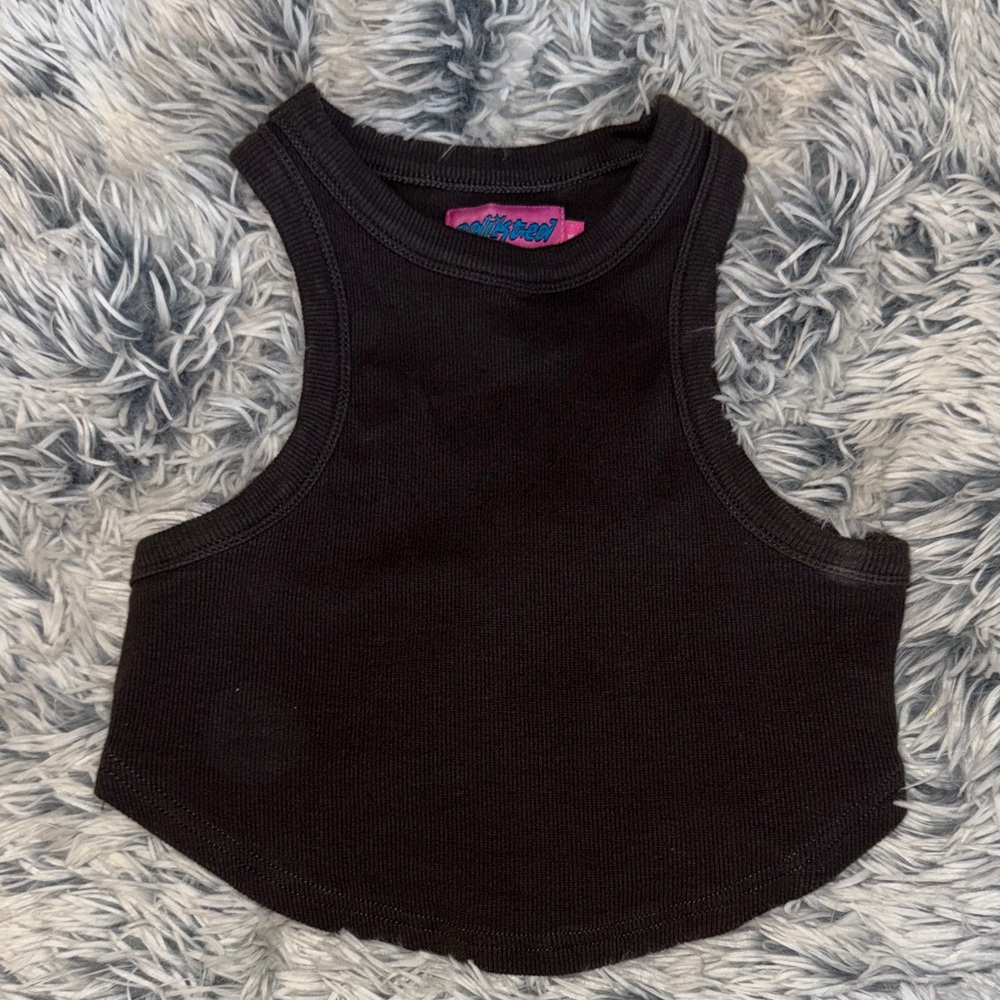 Charcoal Gray Crop Top